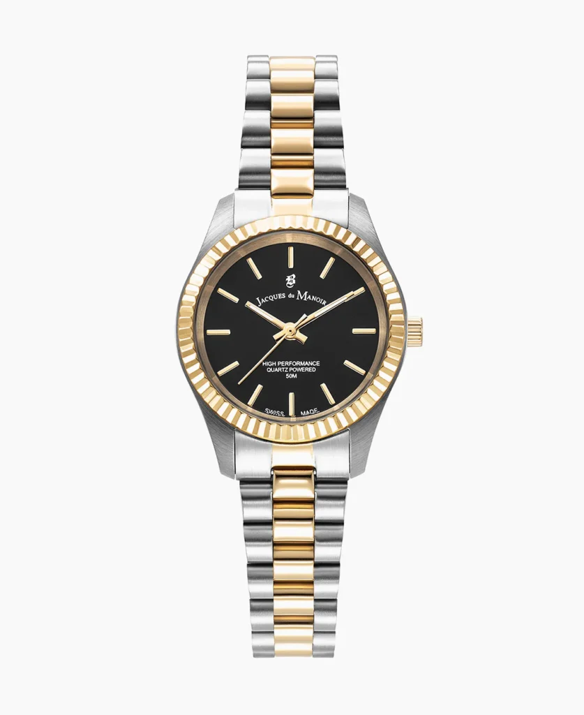 Inspiration Prime 26mm Three hands Two tone Black dial Stainless steel swiss watch