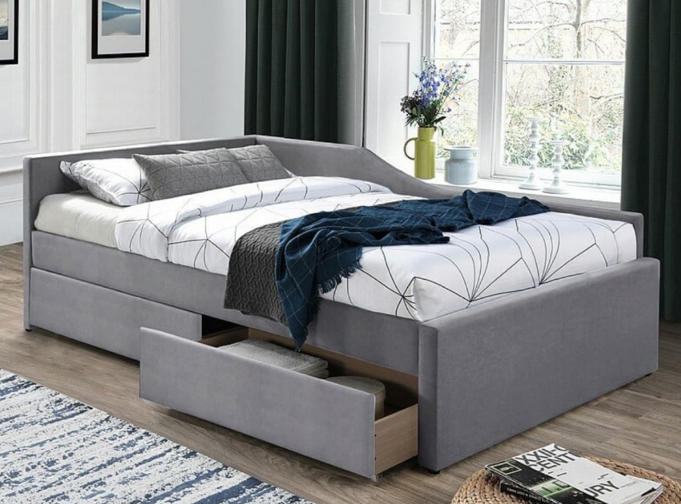 Letto Eliot in velluto grigio – Tap.142 120×200 cm