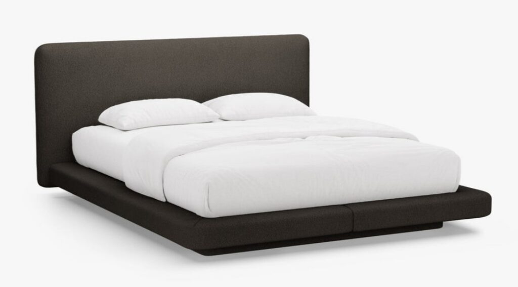 Letto imbottito Linea in bouclé Baloo – 160×200 cm