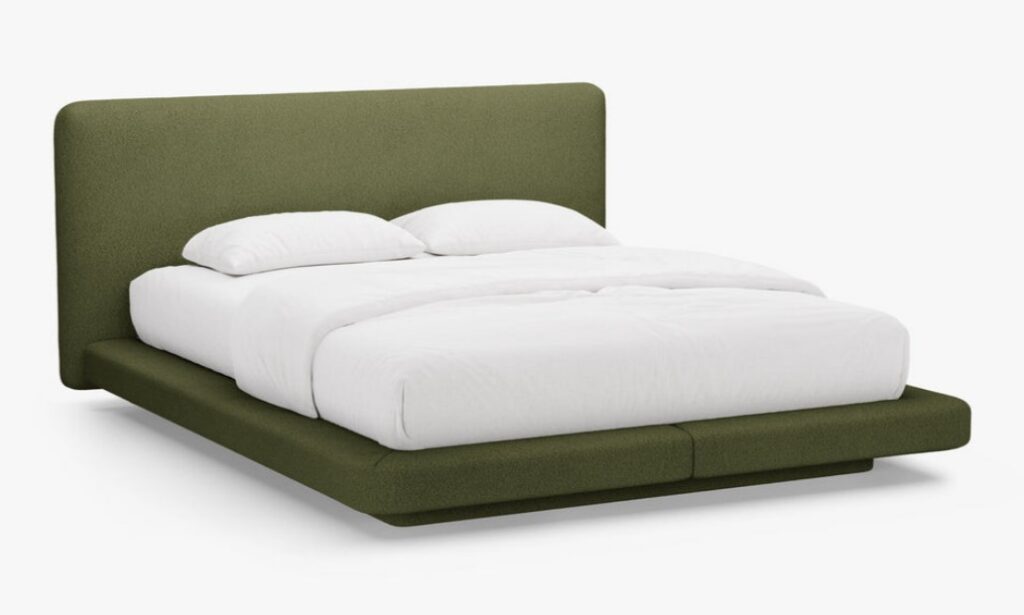 Letto imbottito Linea in bouclé Baloo – 180×200 cm