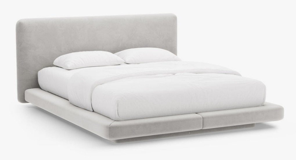 Letto imbottito Linea in velluto Magic Velvet – 200×200 cm