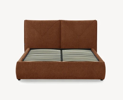 Letto matrimoniale con contenitore Martino 160x200 cm, Rosso Mattone
