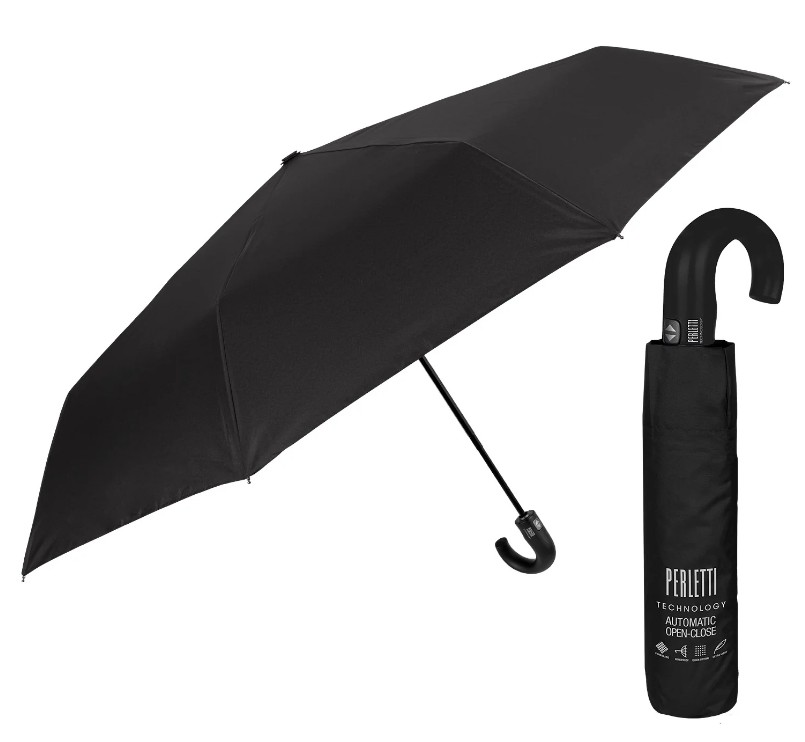 Ombrello Technology Tinta Unita con Manico Curvo