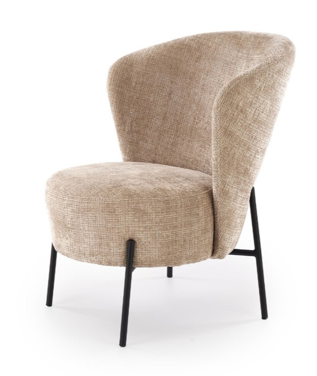 Poltrona CEZAR in tessuto Cremona – beige – 70x79x85 cm