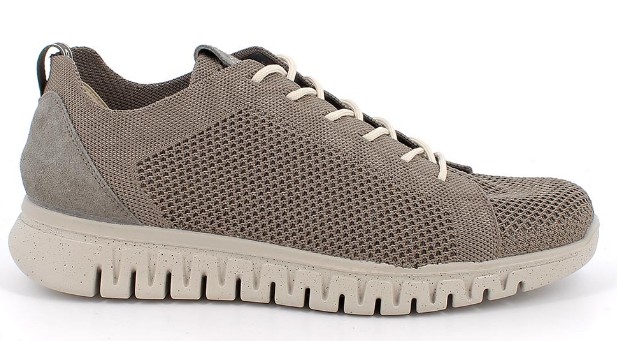 Scarpe da uomo beige e grigio con lacci