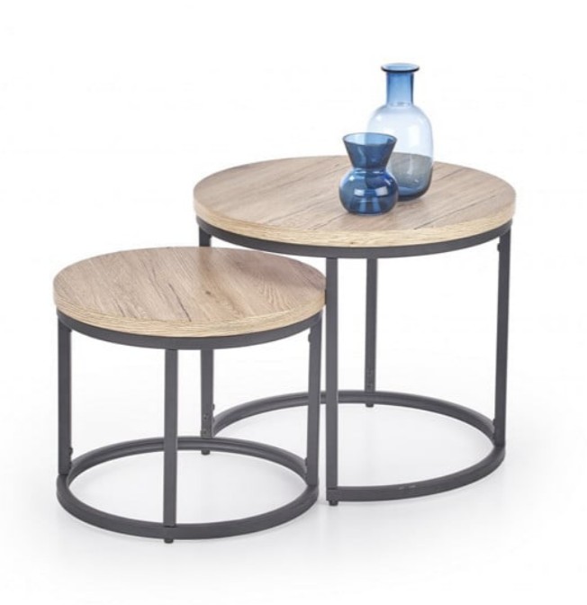 Set di 2 Tavolini da caffè Oreo – p 43 53 x h 35 45 cm