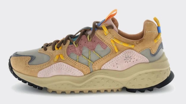 Sneakers Yamabushi Woman Suede Nylon Cognac Taupe Pink