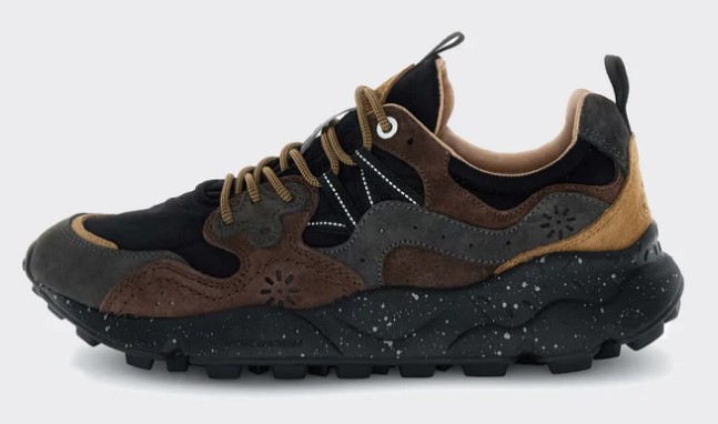 Sneakers Yamano 3 Suede Nylon Dark Grey Black Dark Brown