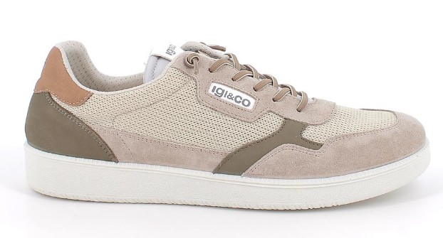 Sneakers da uomo beige con elastico1