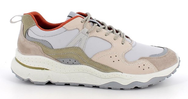 Sneakers da uomo beige con lacci4