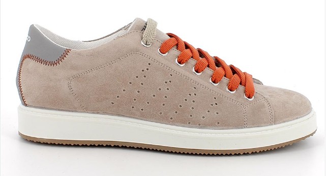 Sneakers da uomo beige con lacci6
