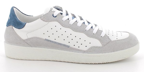 Sneakers da uomo bianco con lacci2