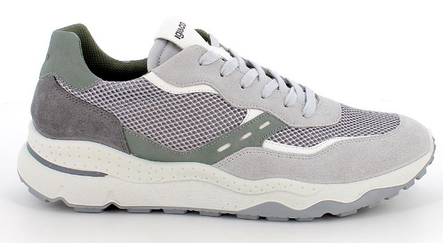Sneakers da uomo grigio con lacci