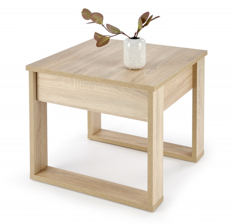 Tavolino da caffè quadrato Nea rovere sonoma – 60×60 cm