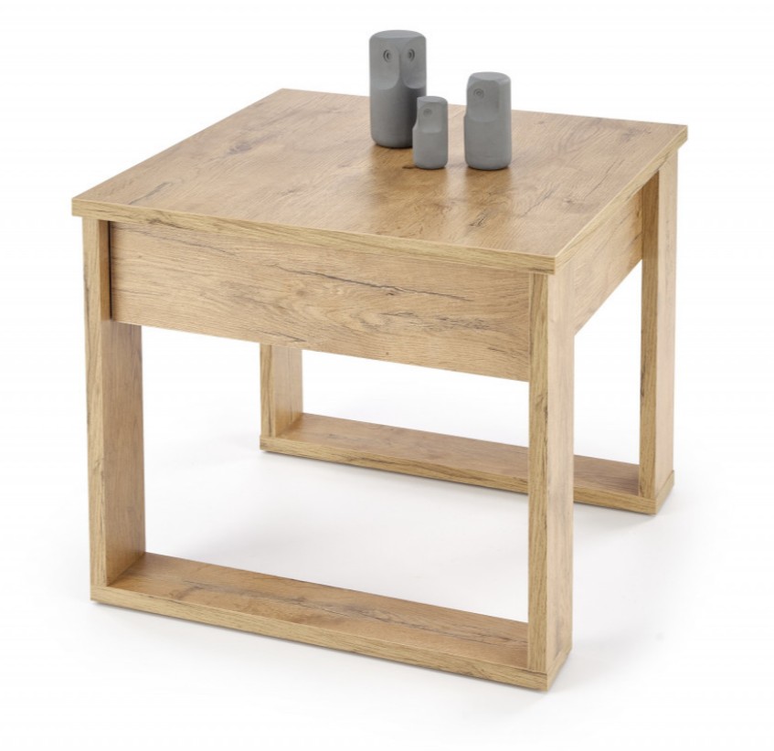 Tavolino da caffè quadrato Nea rovere wotan – 60×60 cm