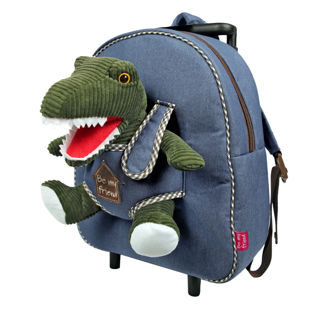 Trolley in Denim con Peluche