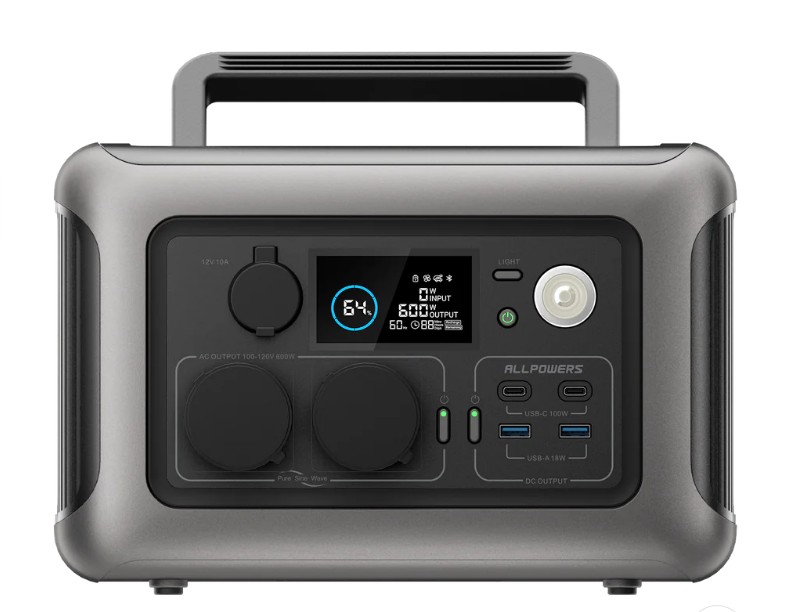 ALLPOWERS R600 Power Station Portatile 600W 299Wh Batteria LiFeP04