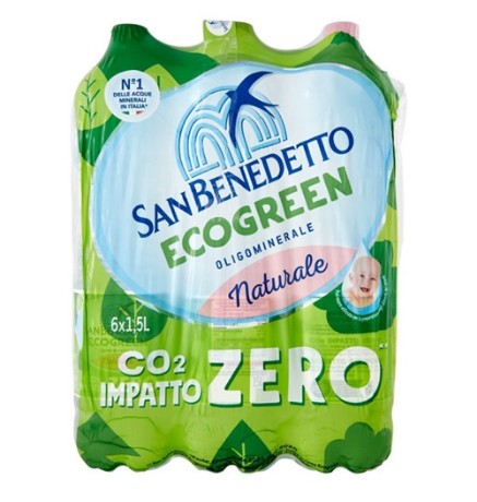 Acqua naturale San Benedetto Ecogreen 1,5 L conf.