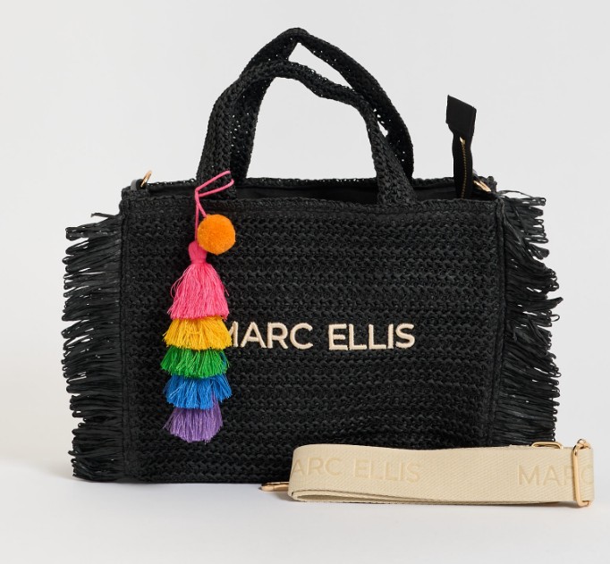 Borsa a mano donna Marc Ellis effetto paglia