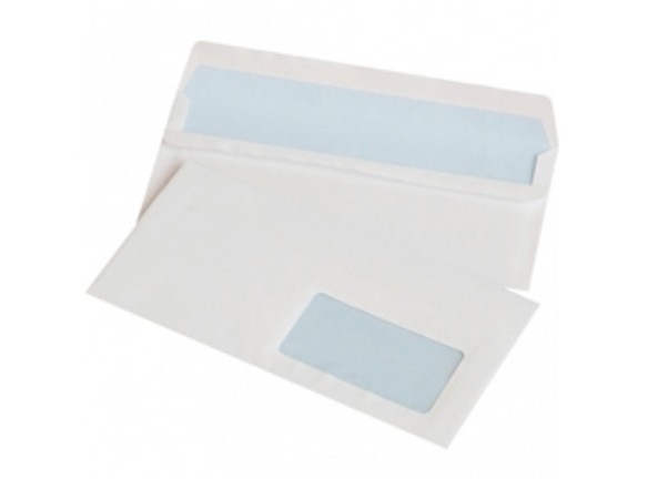 Buste autoadesive Office Products 75 g m² bianco 11x22 cm con finestra conf.