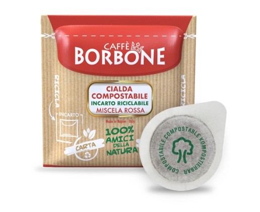 Caffè in cialda compostabile ESE 44 mm Caffe Borbone qualità Rossa conf.