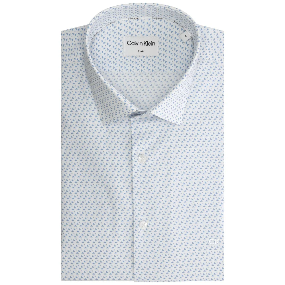 Calvin Klein camicia bianca fantasia K10K112311