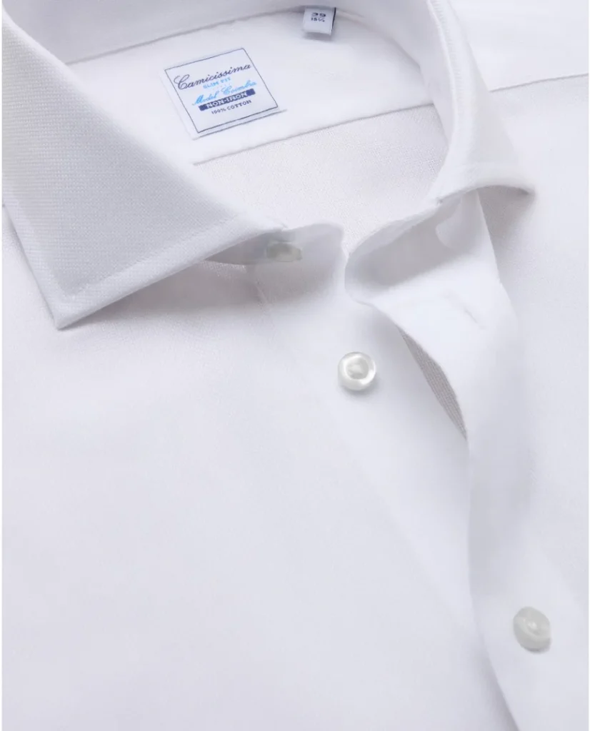 Camicia non iron royal oxford bianca slim coimbra francese