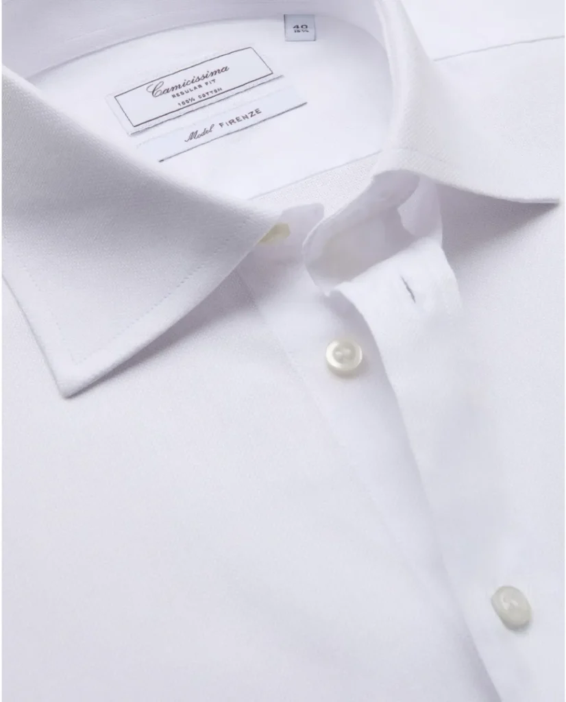 Camicia permanent royal oxford bianca regular firenze francese