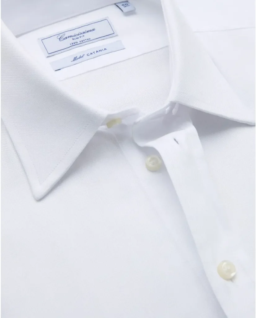 Camicia permanent royal oxford bianca slim catania italiano