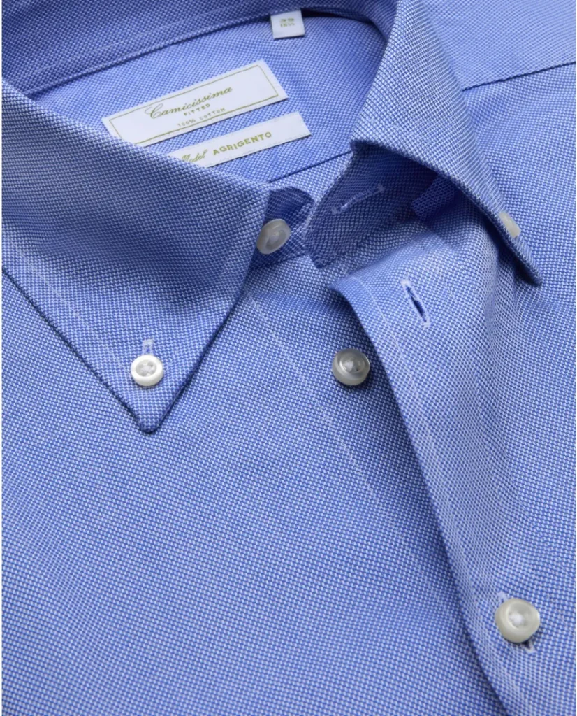 Camicia permanent royal oxford celeste extra slim fitted agrigento button down