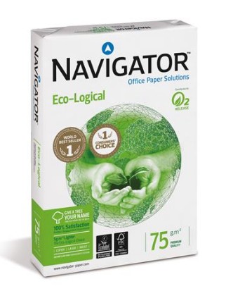 Carta A4 Navigator Eco Logical carta ecologica per ufficio bianca 75g mq conf. 5 risme