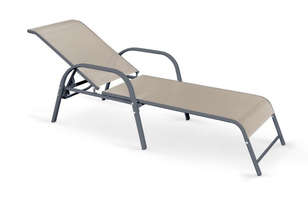 Chaise longue Mosler in grigio