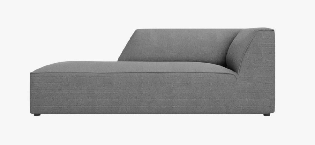 Chaise longue Ruby in tessuto – L180 cm