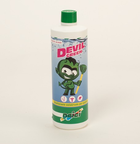 Disotturante per scarichi Naici Devil Green (Confezione da 1 Lt)