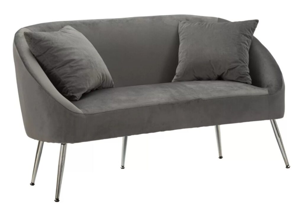 Divanetto silvery c cuscini cm 137x69x79
