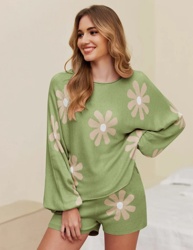 Ekouaer Pajamas Set Soft Knit Lounge Sets (US Only)
