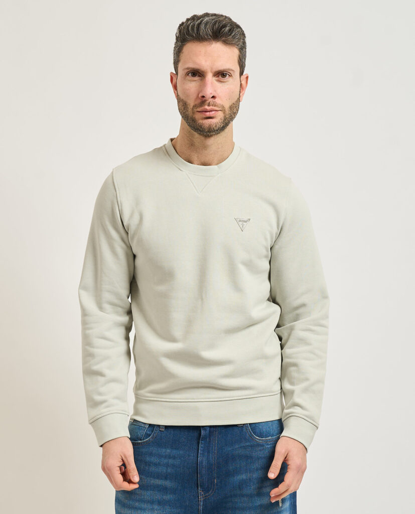 Felpa Guess uomo con patch logata