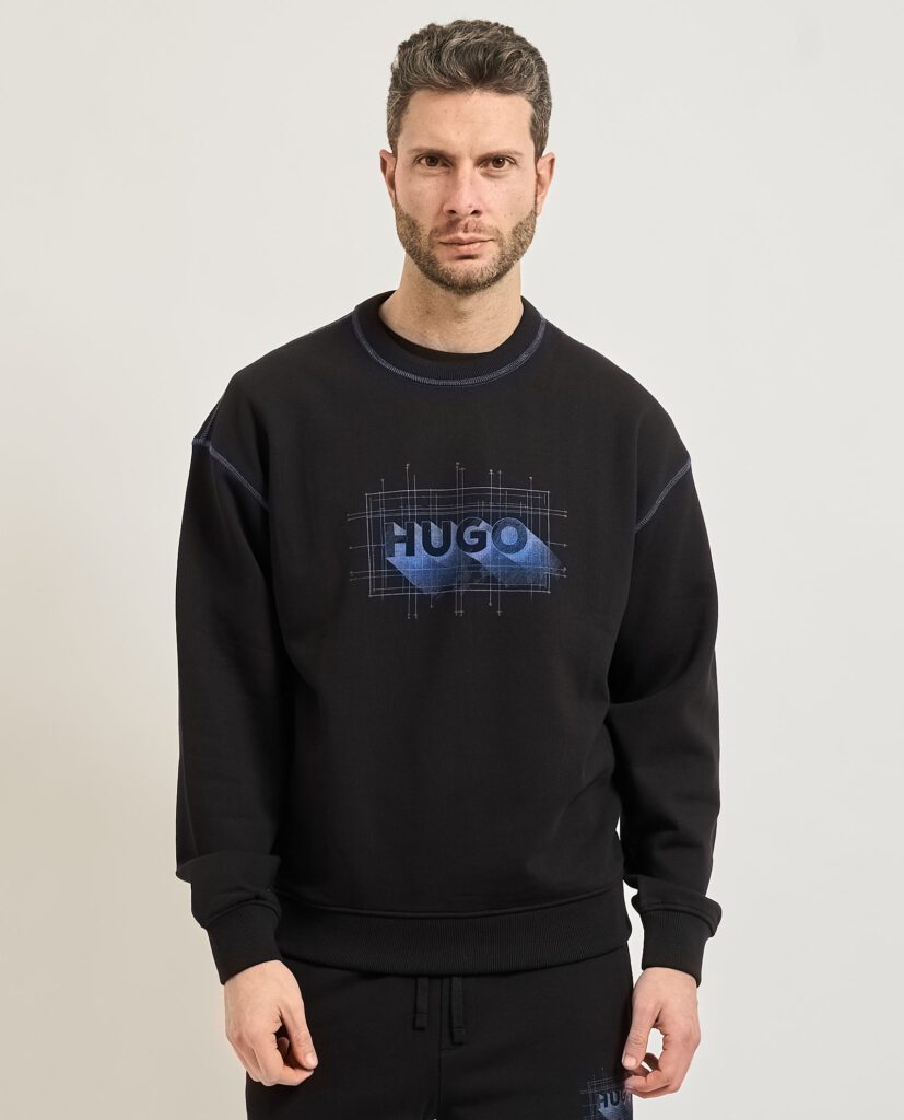 Felpa Nothalic uomo di Hugo con cuciture a contrasto1