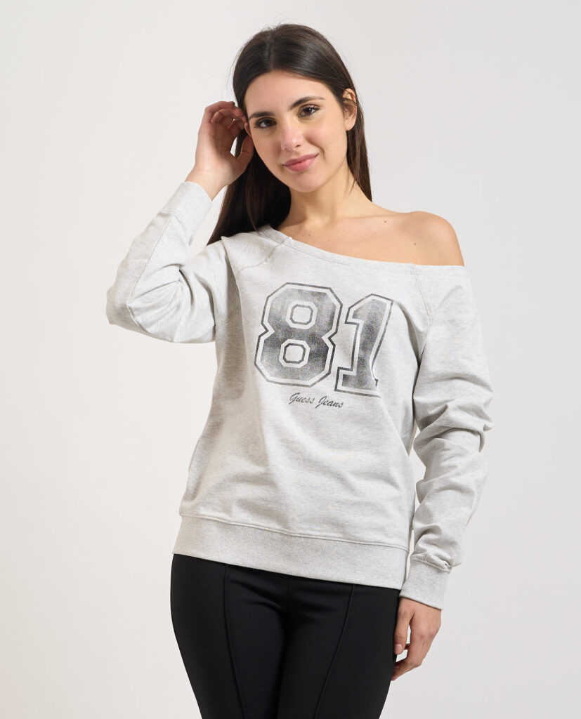 Felpa donna Guess Jeans con spalla scoperta