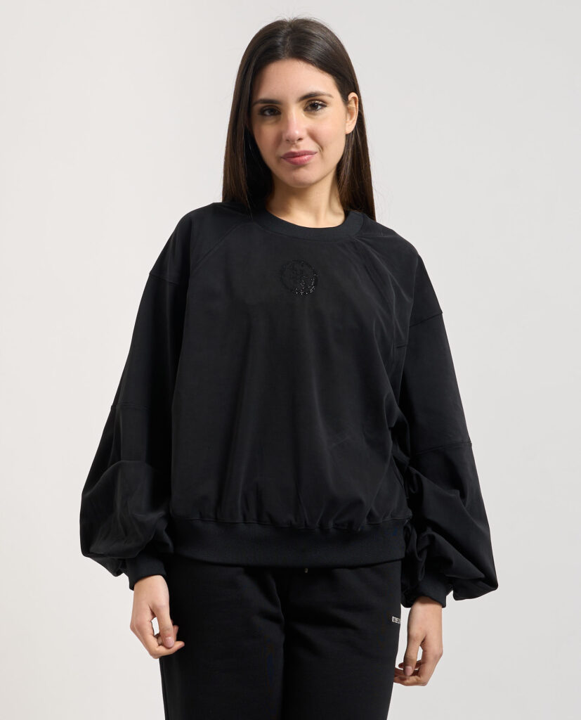 Felpa donna Guess con maniche a sbuffo