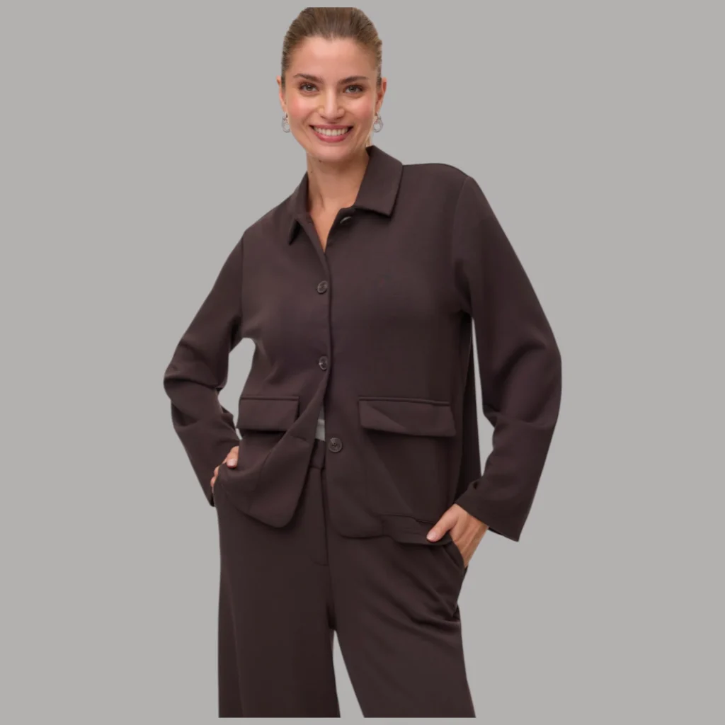 Giacca Vero Moda Bellis con collo paricollo e tasche frontali1