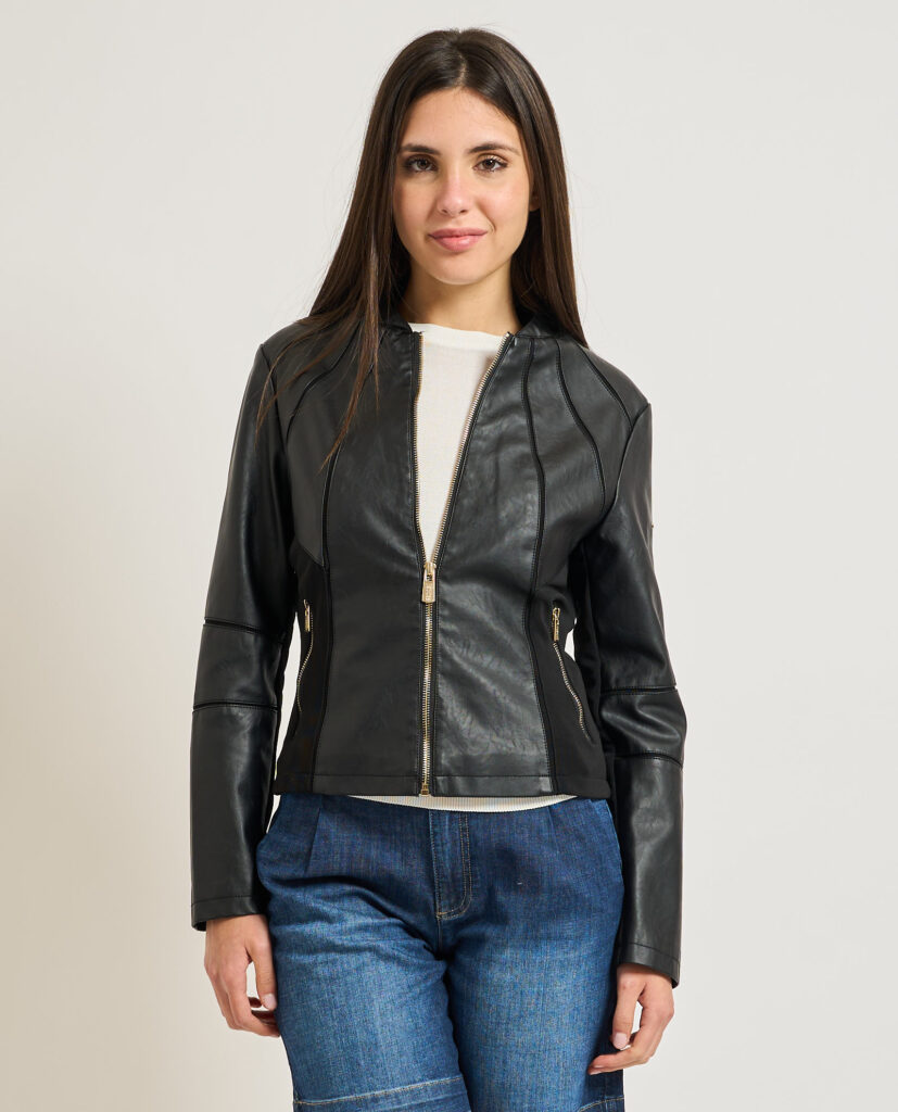 Giacca donna Yes Zee in similpelle1