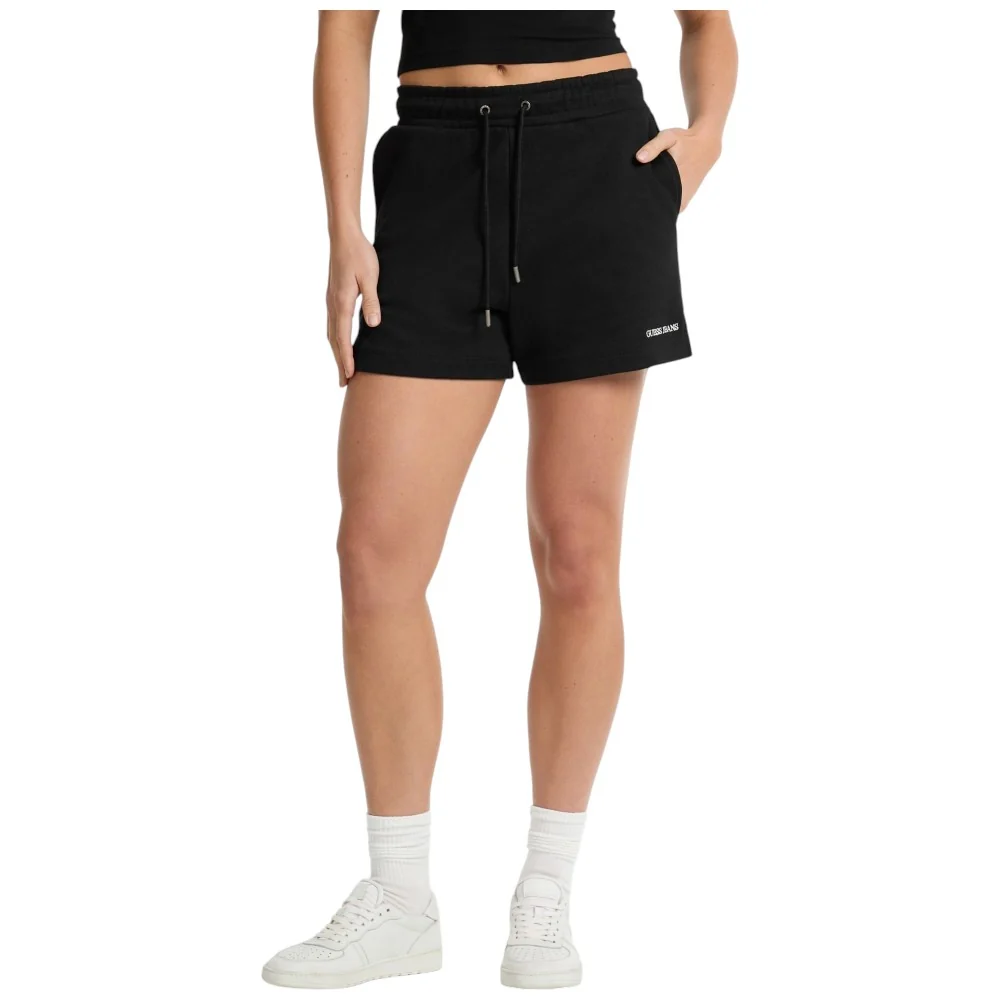 Guess Jeans pantaloncini in tuta neri W5GD0O K68I4 JBLK