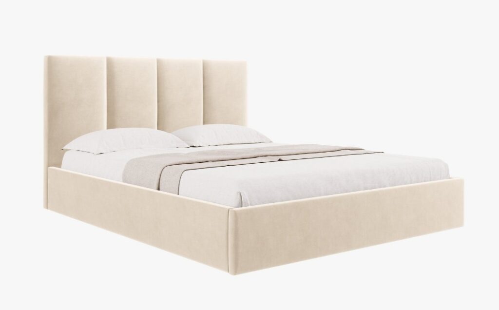 Letto Pyla in velluto Matt Velvet – 140×200 cm