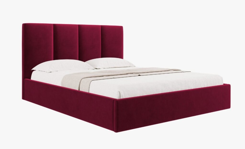 Letto Pyla in velluto Matt Velvet – 180×200 cm1