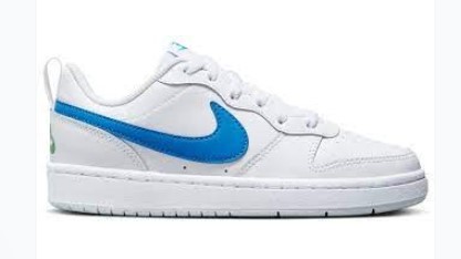 Nike Court Borough Low 2 bianco blu ragazzo unisex