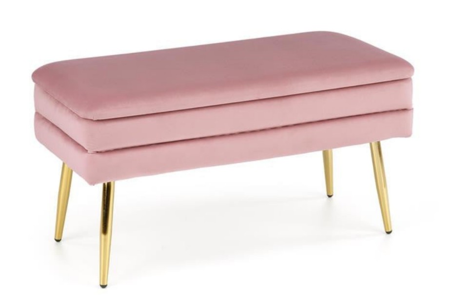 Panca da interno Velva in rosa oro – H37 cm