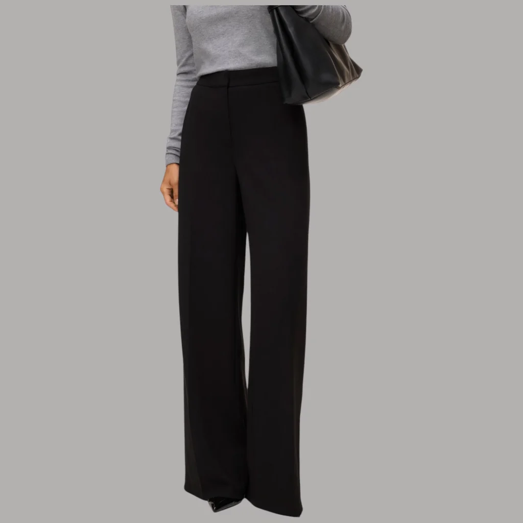Pantaloni Vero Moda Bellis wide leg vita media con tasche frontali