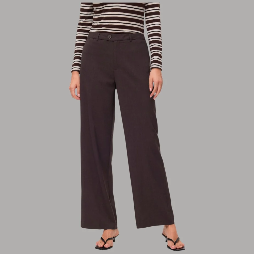 Pantaloni Vero Moda Texas straight fit a vita media con passanti