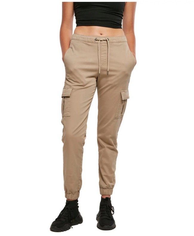 Pantaloni cargo jogging comodi a vita alta donna GT